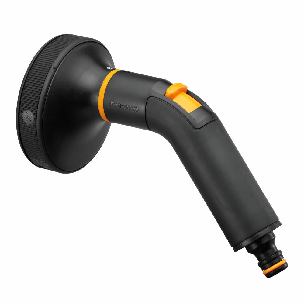 Fiskars Sprühpistole Multi mit 5 Funktionen, Schlauchdüse, Gartensprüher, Kunststoff, Dunkelgrau, Orange, 1052184