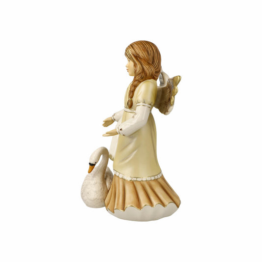 Goebel Engel Anmutiger Schwanenfreund, Dekofigur, Steingut, Champagner, 26 cm, 41670071