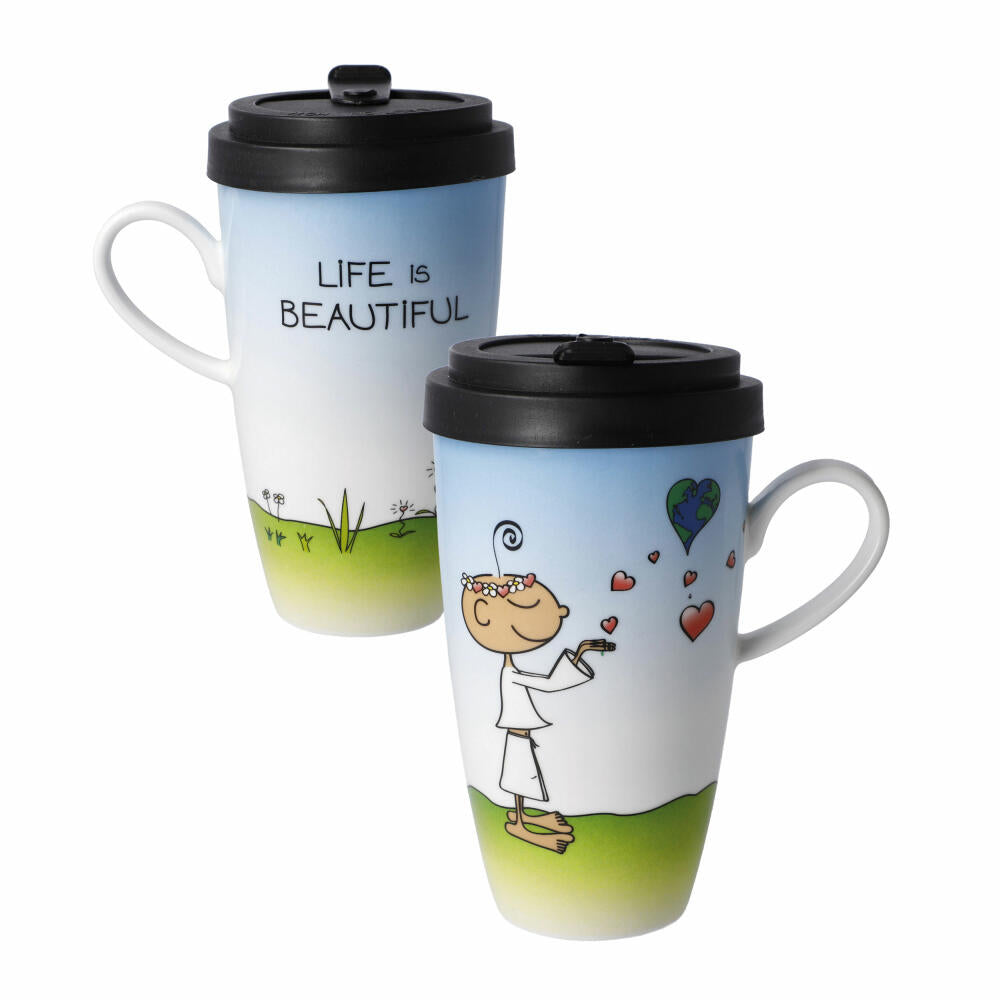 Goebel Mug To Go The Little Yogi - Life is Beautiful, Drinking Mug, Coffee Mug, Fine Bone China, Colorful, 54102291