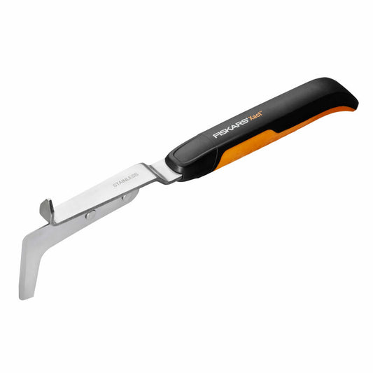 Fiskars Xact Hand Fugenkratzer, Fugenreiniger, Unkrautentferner, Edelstahl, Kunststoff, Schwarz, Orange, 1027045