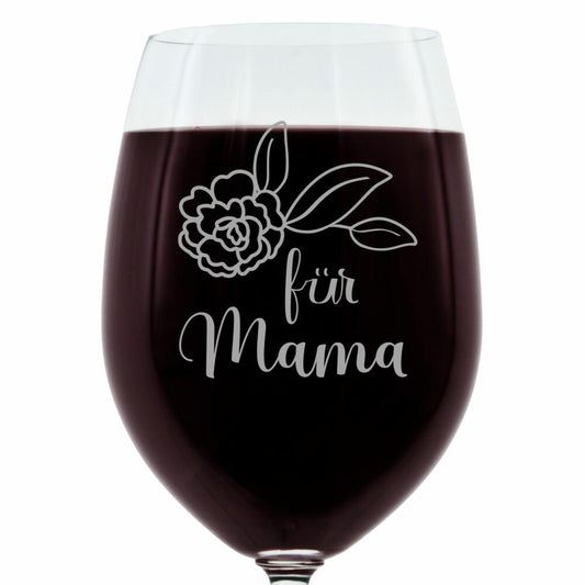 Leonardo wine glass, gift mood glass with engraving, mood glass, for mom, bold, 400 ml