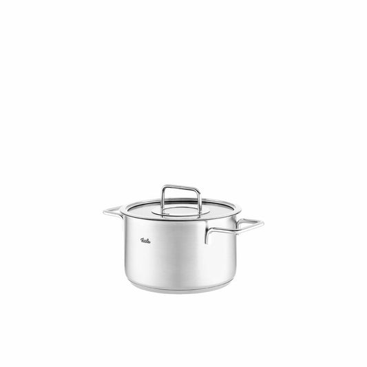 Fissler Kochtopf Pure mit Glasdeckel, Edelstahl 18/10, Silbern, 20 cm, 086-115-20-000
