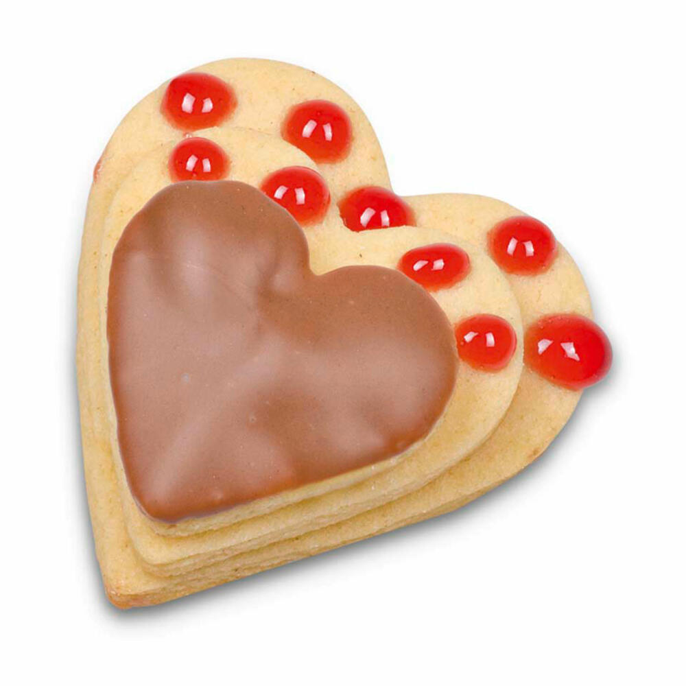 Städter Terrassen-Ausstecher Herz Set Glatt, 3-tlg., Ausstechform, Plätzchenform, Keks, Plätzchen, Edelstahl, Ø 3 / 4 / 5 cm, 956187