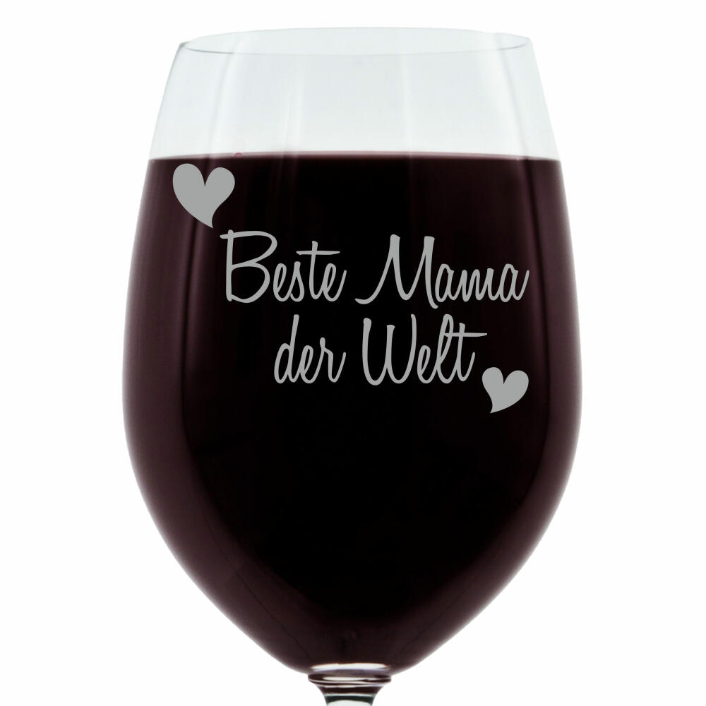 Leonardo Weinglas, Geschenk Stimmungsglas mit Gravur, Moodglas, Beste Mama der Welt, Thin, 400 ml
