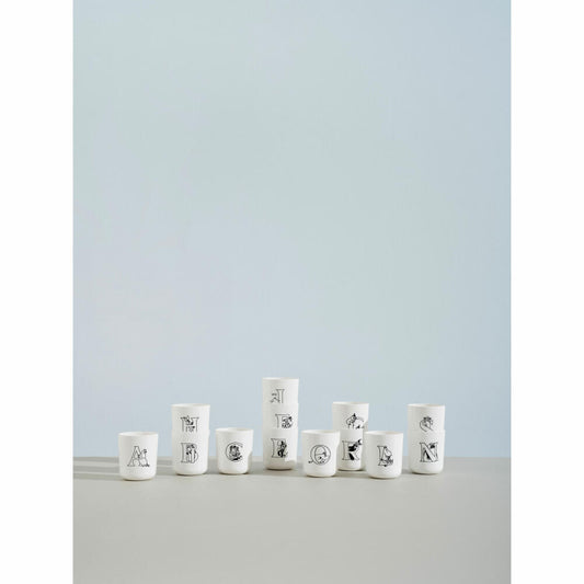 Rig-Tig Tasse Moomin ABC - F, Becher mit Buchstabe, Kunststoff, Weiß, 200 ml, Z00706-F