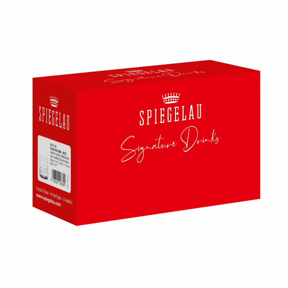 Spiegelau Softdrinkbecher Set Signature Drinks Lines 2-tlg., Kristallglas, 330 ml, 4035164