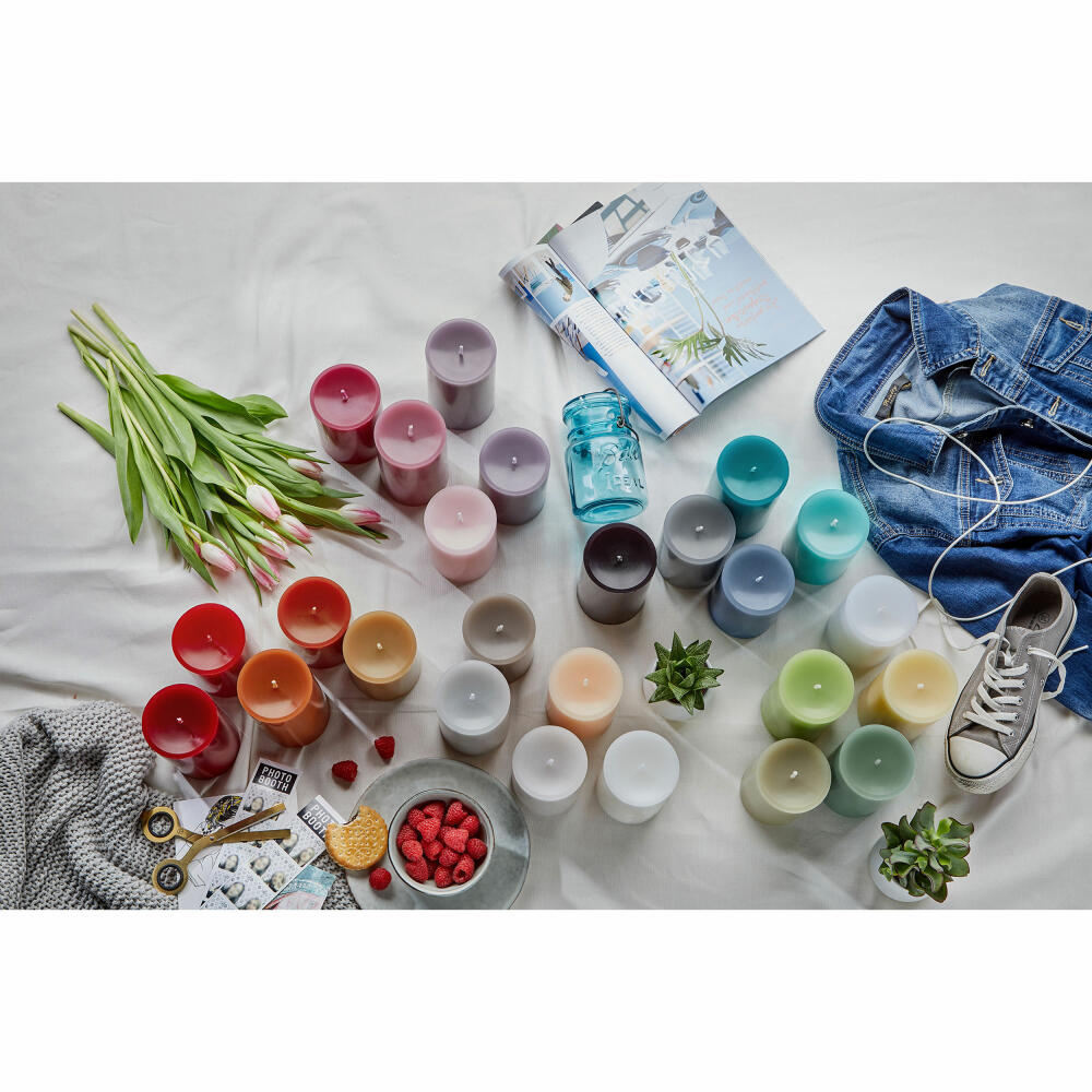 Engels Kerzen Original Stumpen Gegossen, Stumpkerze, Stump Kerze, Paraffin, Schiefer, Ø 8 cm, H 12 cm, 62008012100