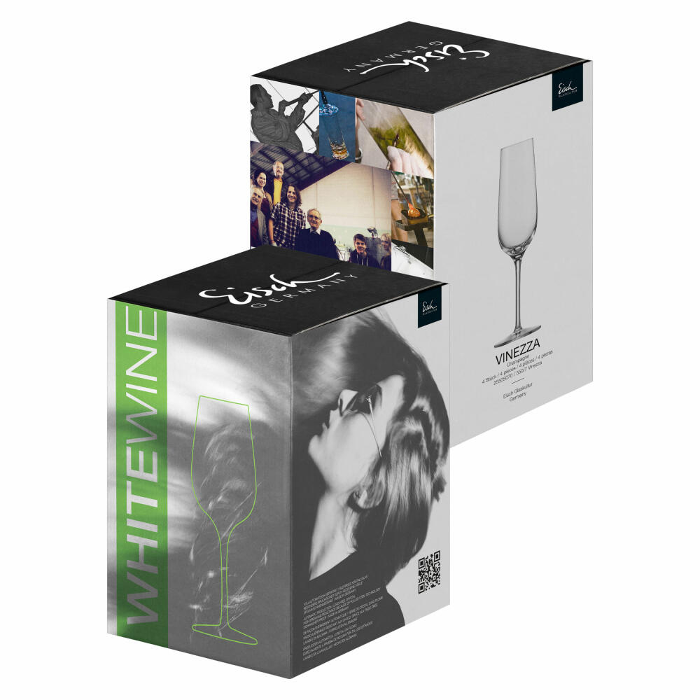 Eisch Weißweinglas 4er Set Vinezza, Weingläser, Kristallglas, 360 ml, 25505030