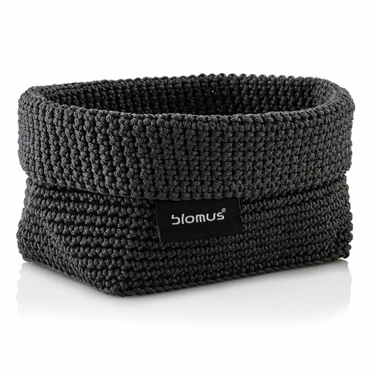 Blomus crochet basket TELA anthracite medium, basket, storage, bathroom organizer, textile, anthracite, 68882