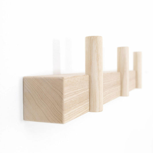 Authentics Wandgarderobe Line Up S, Hakenleiste, Garderobenleiste, Esche, Klarlack, 80900