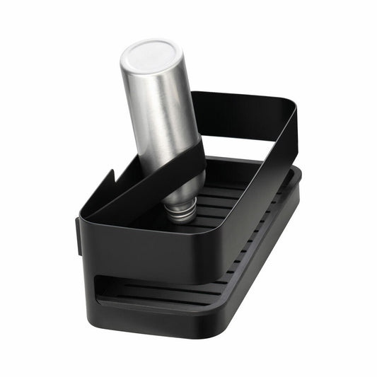 Blomus Nexio shower basket, shower basket, shower bowl, bath bowl, stainless steel, black, W 25 cm, 66330