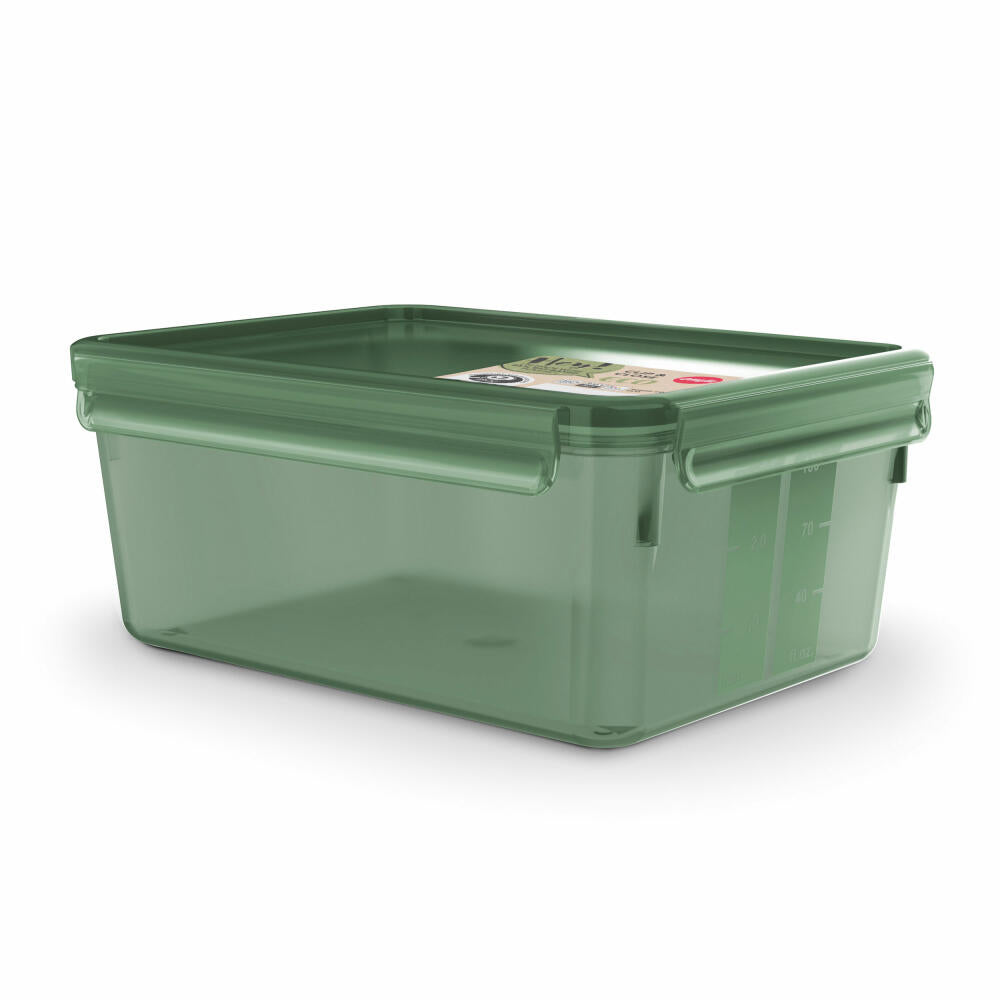 EMSA Clip & Close Eco food storage container, storage container, plastic, green, 3.7 L, N11704