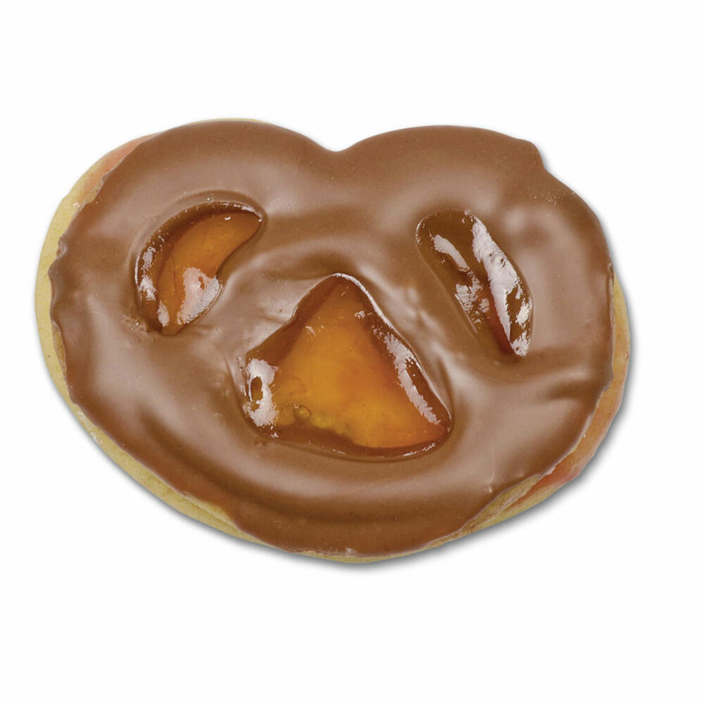 Städter Linzer-Ausstecher mit Auswerfer Brezel, Ausstechform, Plätzchenform, Keks, Plätzchen, Edelstahl / Kunststoff, 6.5 cm, 954077