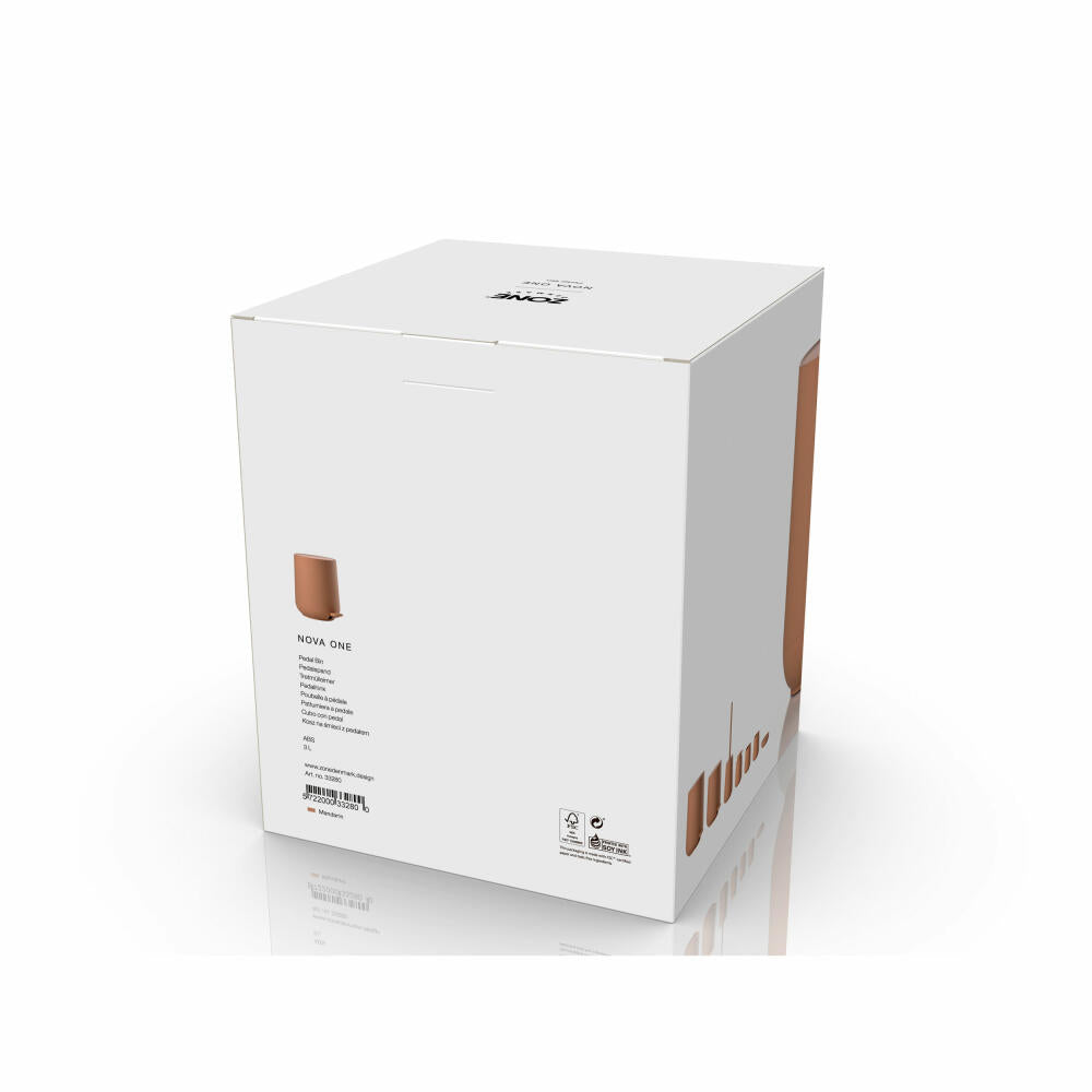 Zone Denmark Pedal Bin Nova Mandarine, Waste Bin, Trash can, ABS, Orange, 3 L, 33280