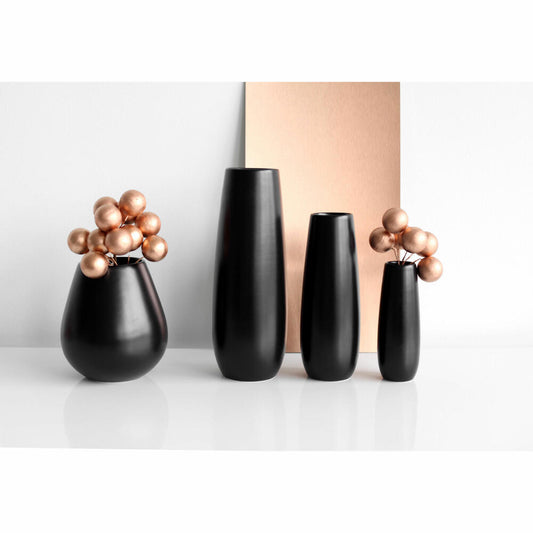 ASA Selection ease Vase Black Iron, flower vase, floor vase, decorative vase, stoneware, black matt, H 45 cm, 92031174