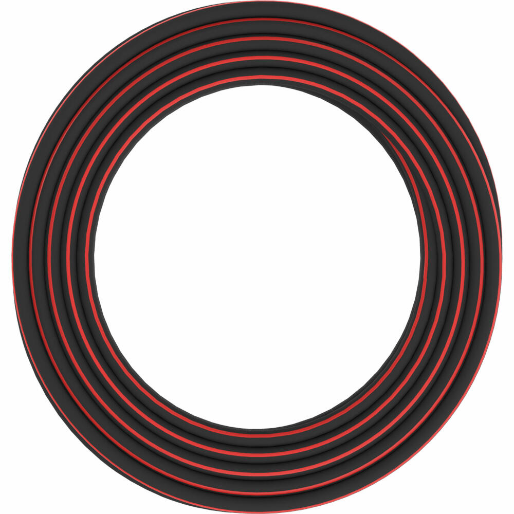 Fiskars Wasserschlauch 19 mm, 20 m, Gartenschlauch, Outdoor Schlauch, Q3, Kunststoff, Schwarz, Rot, 1027109