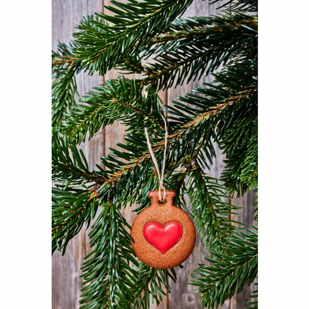 Birkmann Ausstechform Kugel Herz, Ausstecher, Plätzchenform, Keks, Plätzchen, Edelstahl, 6 cm, 189591