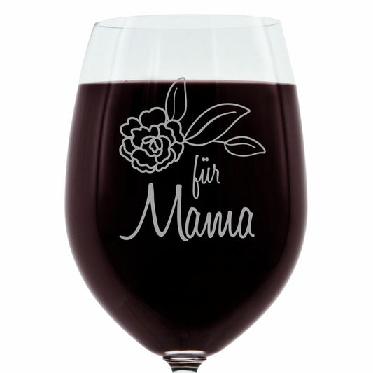 Leonardo wine glass, gift mood glass with engraving, mood glass, for mom, thin, 400 ml
