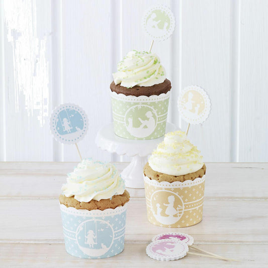 Birkmann Vintage Memories BakingCups, 24 Stück, Backbecher, Back Becher, Servierschale, Papier, Ø 7 cm, 442184