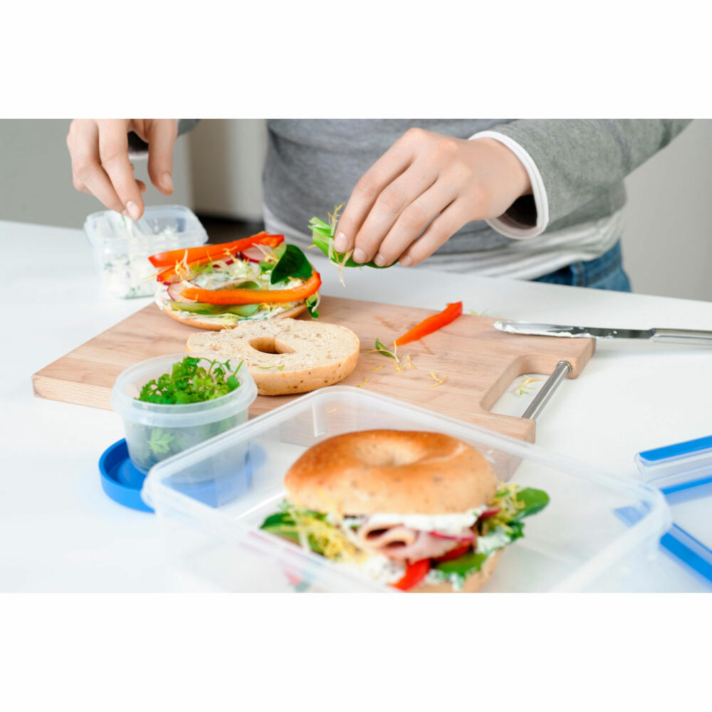 Emsa CLIP & CLOSE food storage container set, 3-piece, food storage container, container, round, plastic, light green, 515585