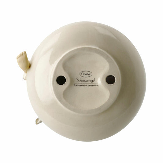 Goebel Kerzenhalter Träumerle im Kerzenschein, Steingut, Bordeaux, 11.5 cm, 41660291