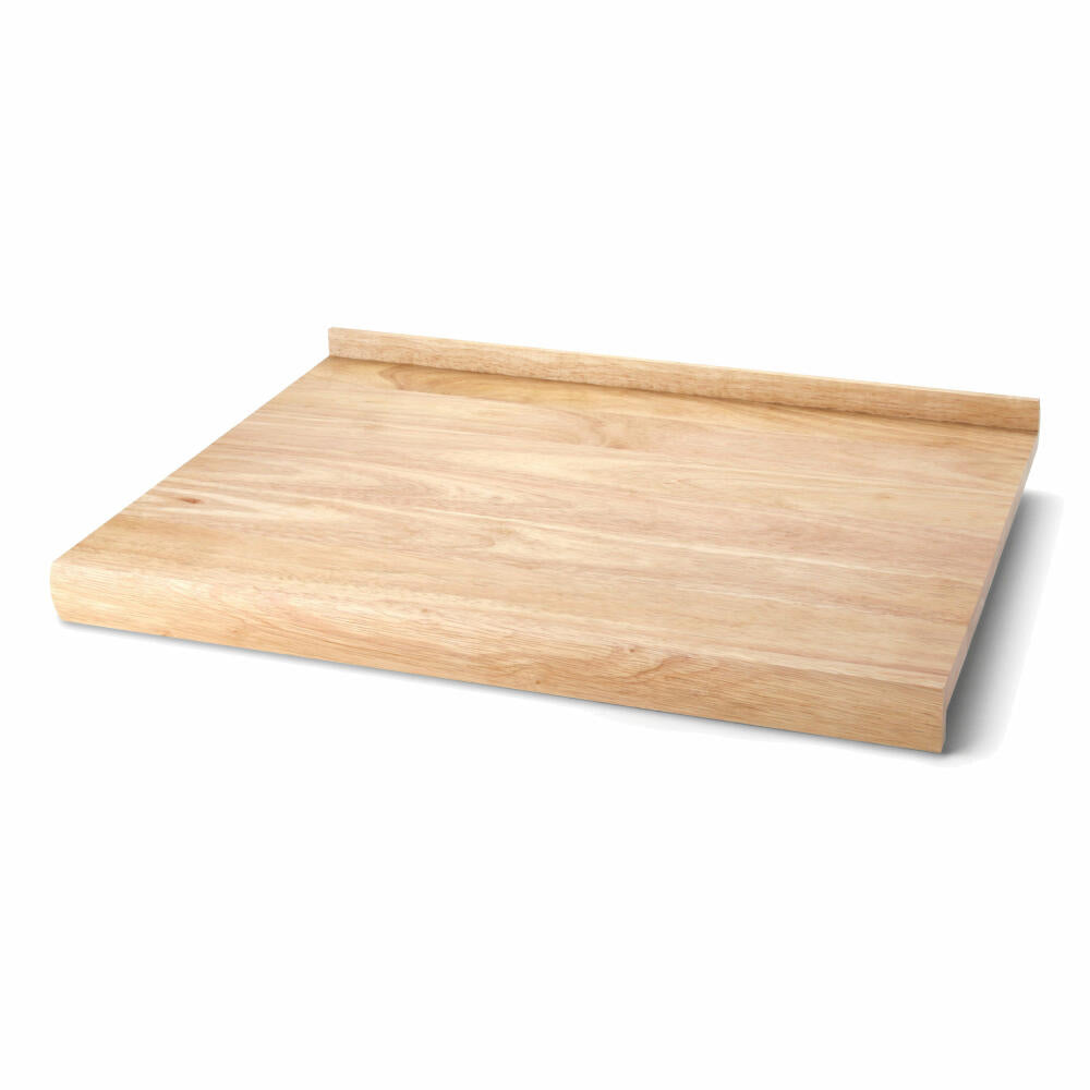 Continenta Back- und Arbeitsbrett, Backbrett, Küchenbrett, Schneidebrett, Holzbrett, Gummibaumholz, 62 x 42.5 cm, 3096