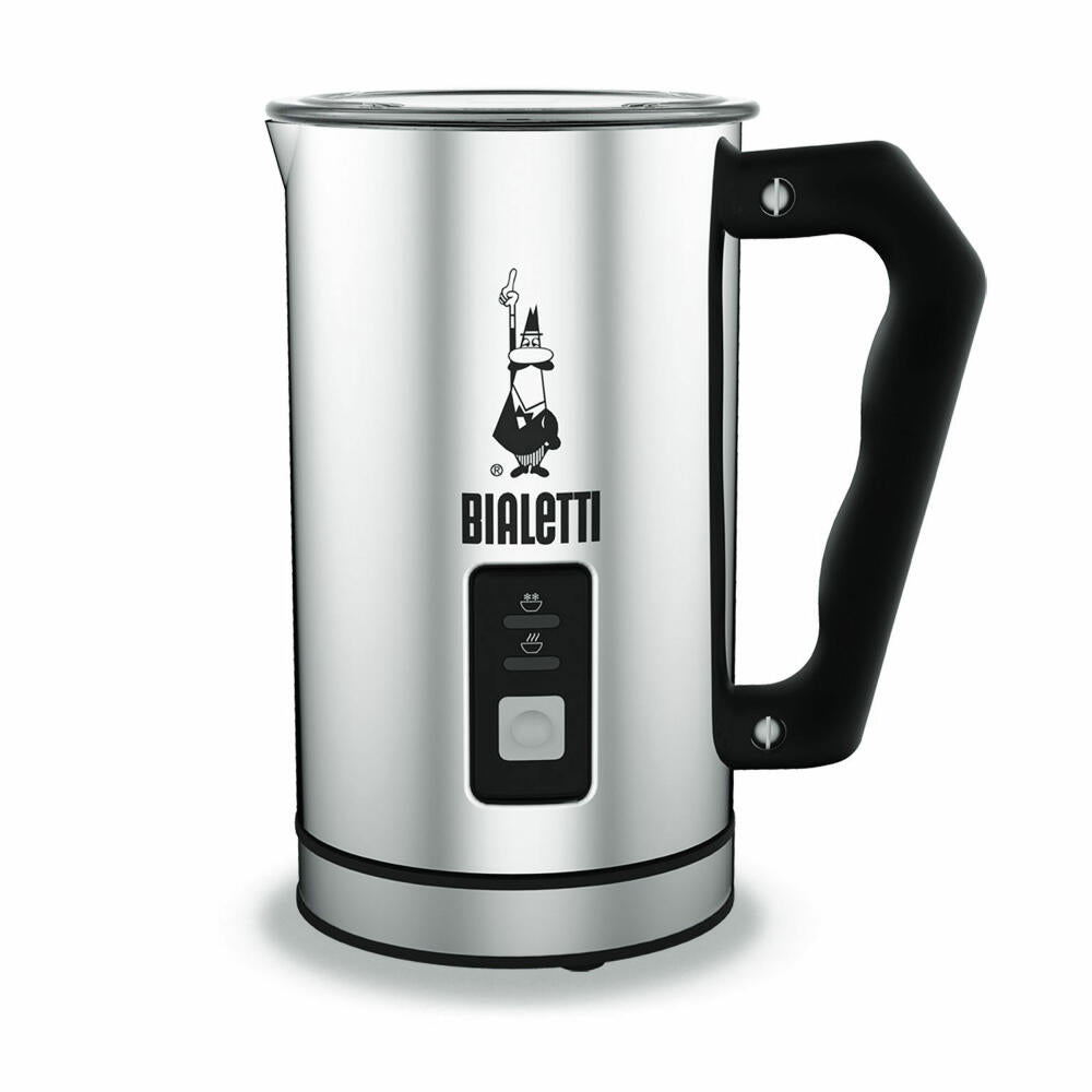 Bialetti Milchaufschäumer Elettric Mk01, 240ml, Elektrisch, Milchschäumer, Milch, Latte, Edelstahl, Silber, 4430