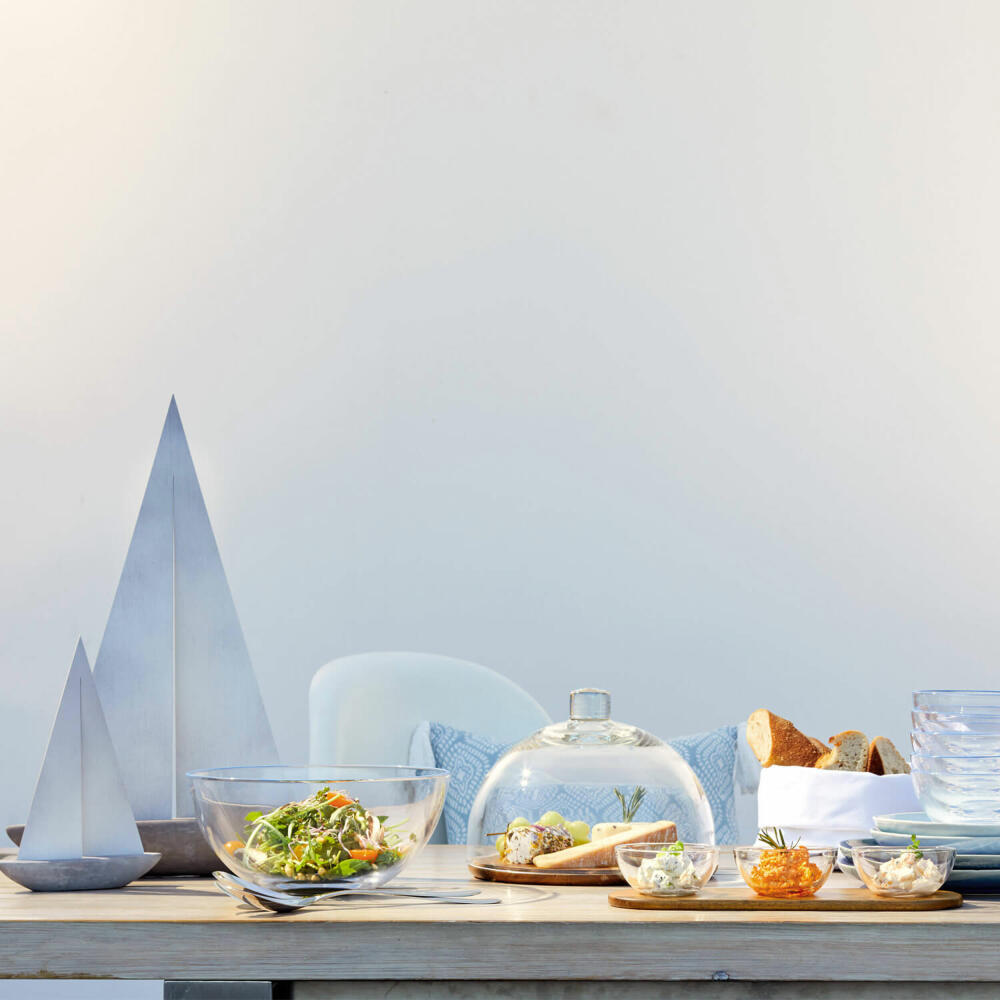 Leonardo Holzkäseplatte mit Glasglocke CUCINA 2-teilig, Käseplatte, Käseglocke, Glas, Holz, Klar, 018519