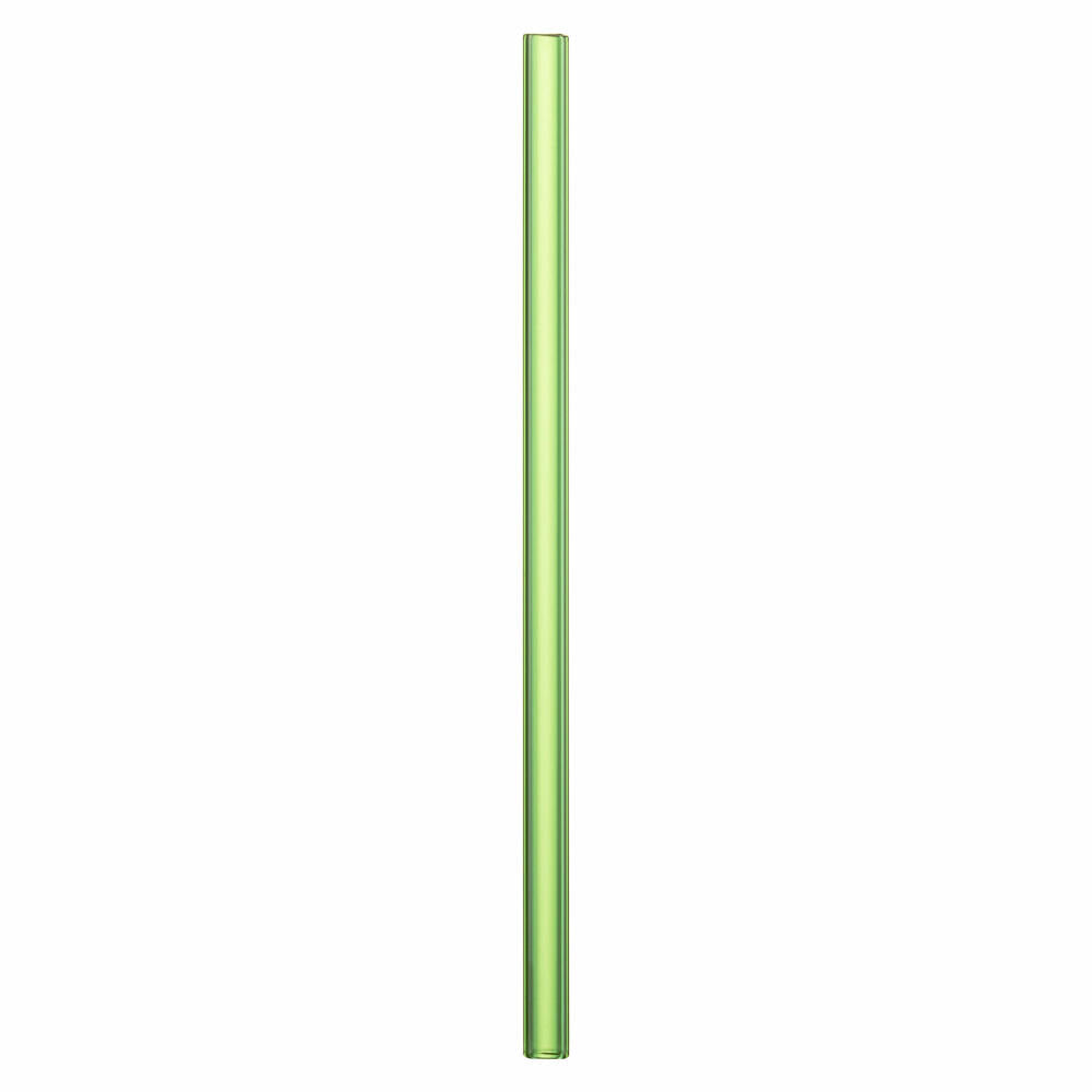 Eisch glass straw set of 2 Gentleman Green, with brush, glass drinking straws, glass, green, 20 cm, 86599811
