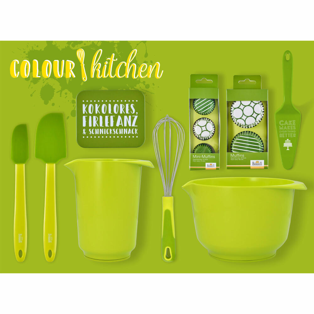 Birkmann Colour Bowl Rühr- und Servierschüssel, Rührschüssel, Schüssel, Melaminharz, Limette, 3 L, 708303