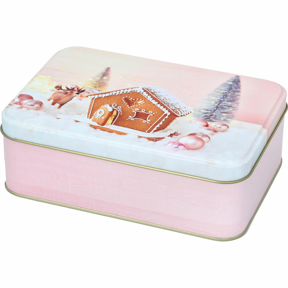 Birkmann Gebäckdosen-Set Shiny House, 3-tlg., Größe L+XL, Plätzchendose, Keksdose, Weißblech, 433793