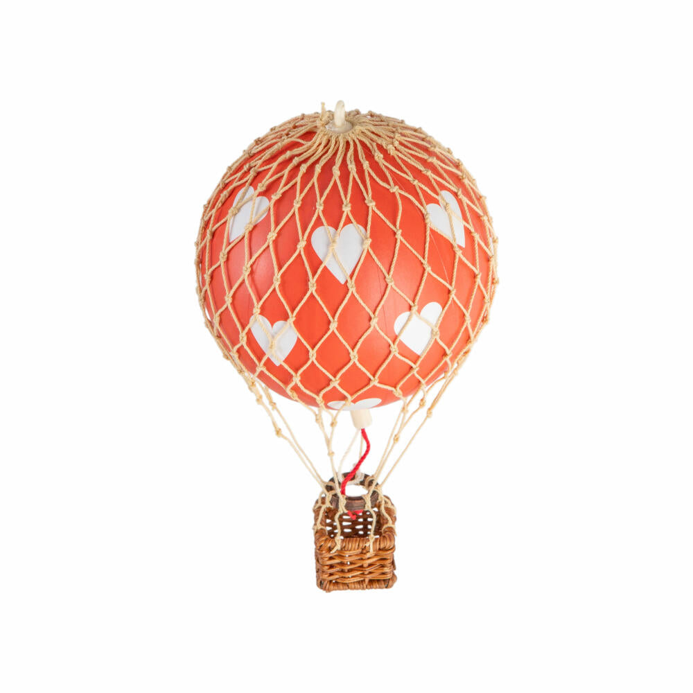 Authentic Models Hängedekoration Floating in the Skies Red Hearts, Ballon, Rattan, Papier, PP-Kunststoff, AP160RH