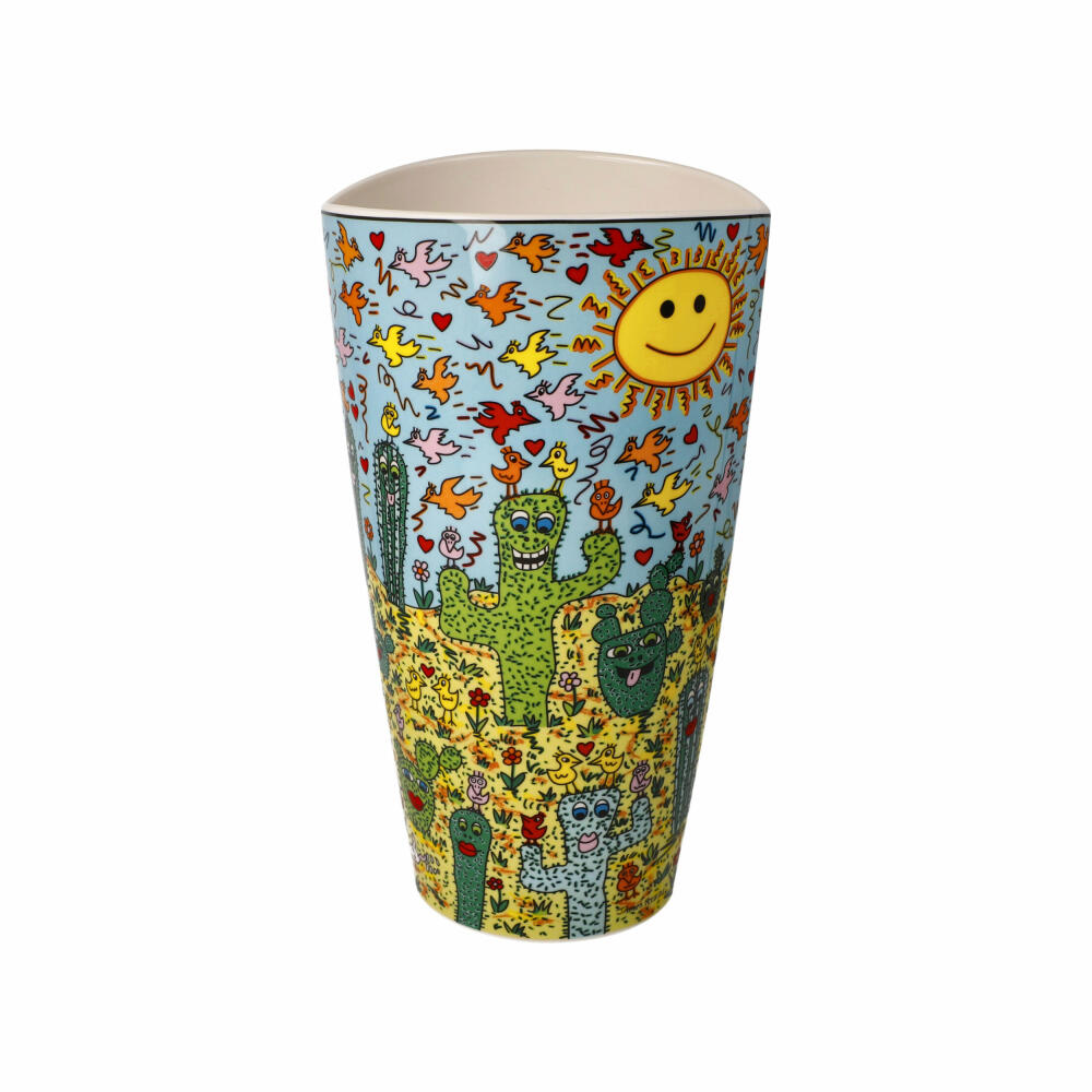 Goebel Vase James Rizzi - Desert Life, Pop Art, Porzellan, Bunt, 24 cm, 26103221
