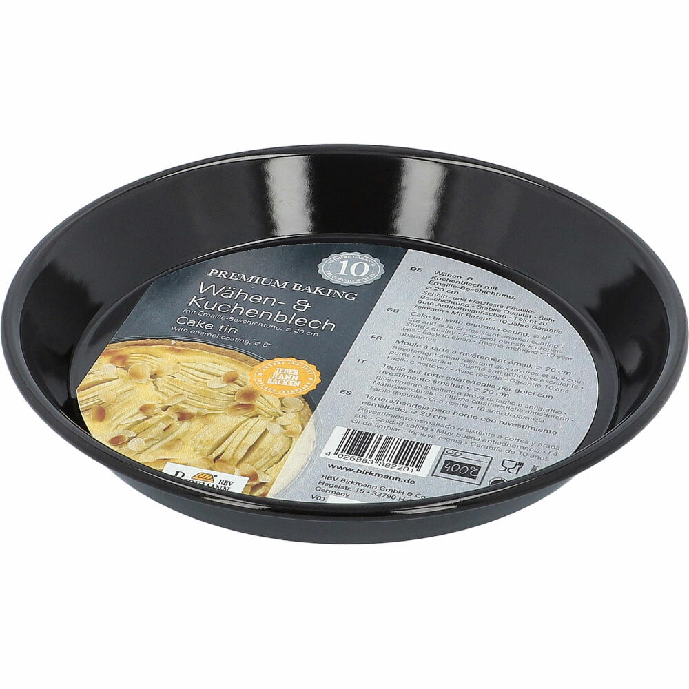 Birkmann Premium Baking Wähen- und Kuchenblech, Quicheform, Tarteform, Backform, Kuchenbackform, Ø 20 cm, 882201