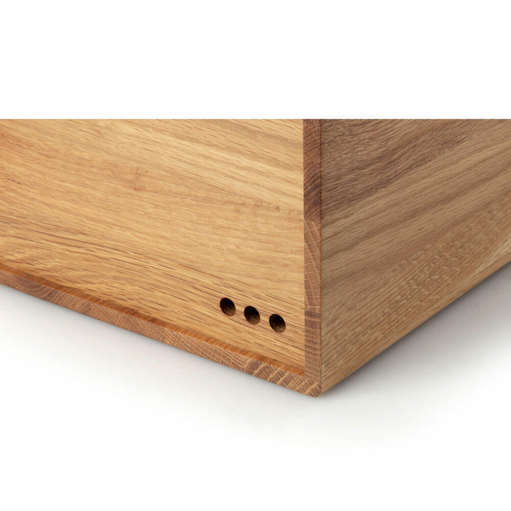 Continenta bread box, bread box, bread container, bread box, oak wood, 40 x 26 x 18.5 cm, 4160