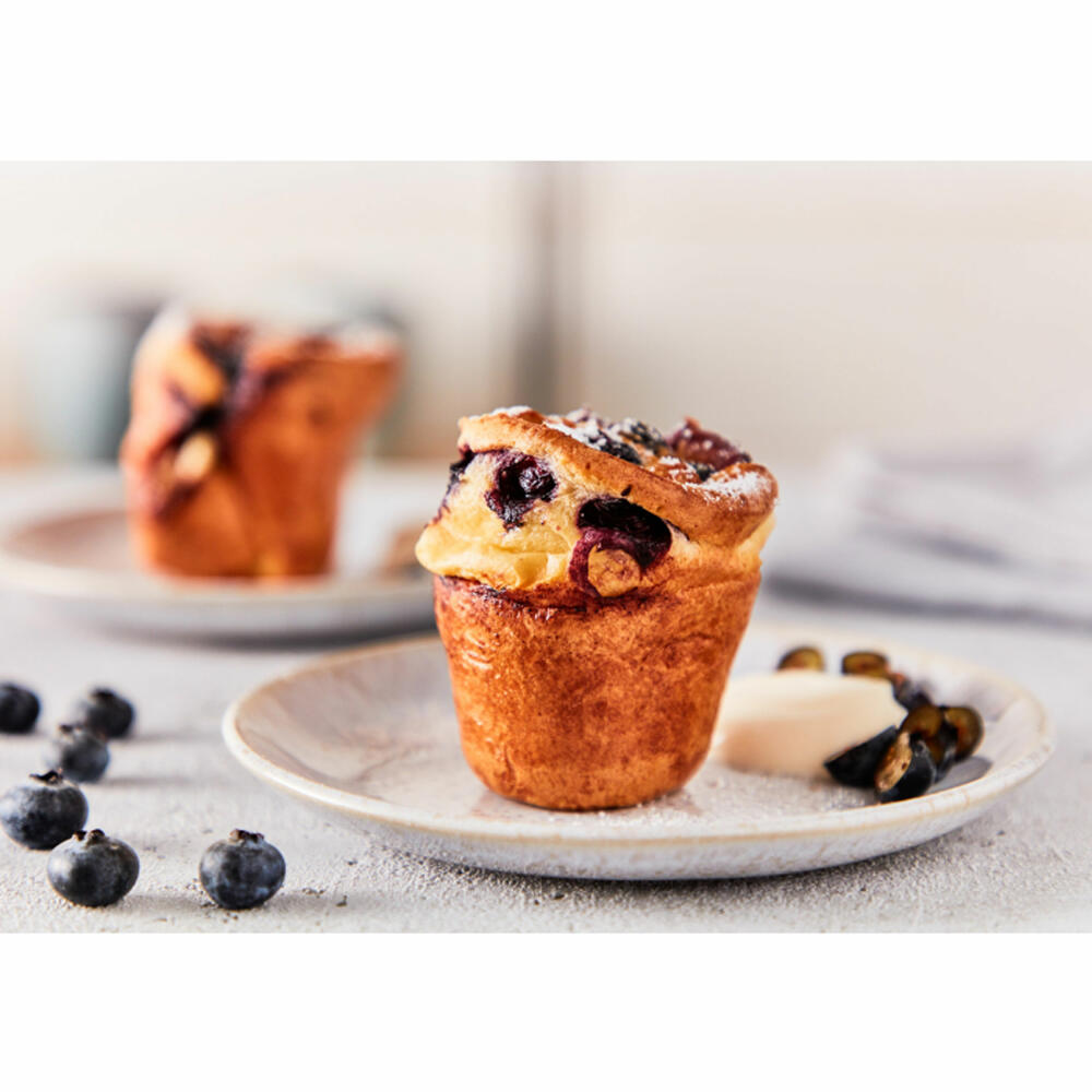 Birkmann Bakers Best Pop-Over Form, Backform, Gebäck, für 6 Stück, Karbonstahl, 40 x 23.5 cm, 886681