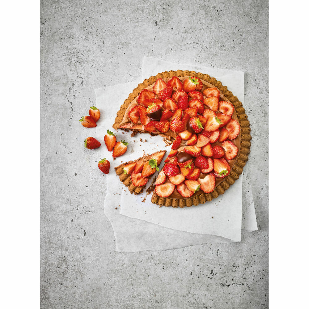 Birkmann Basic Baking Obstbodenform, Kuchenform, Kuchenbackform, Backform, Obstboden, Karbonstahl, Ø 28 cm, 883123