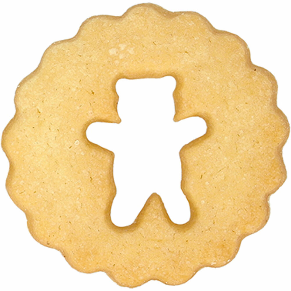 Birkmann Ausstechform Linzer Bär, Ausstecher, Plätzchenform, Keks, Plätzchen, Edelstahl, 5 cm, 199965