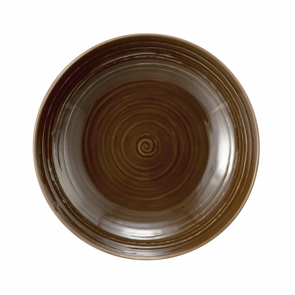 Seltmann Weiden Terra soup plate, plate, porcelain, earth brown, Ø 21.2 cm, 001.765005