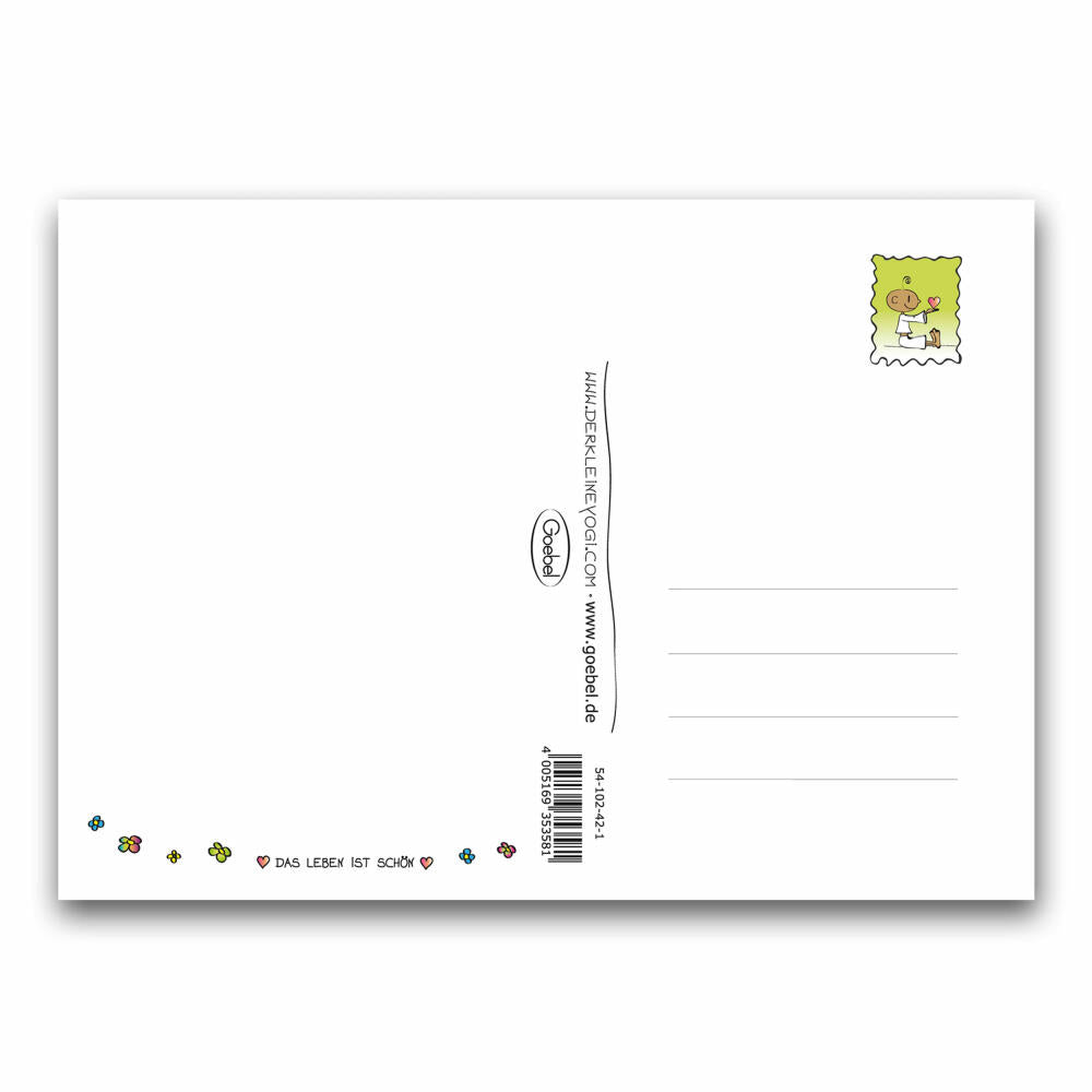 Goebel Postkarte Der kleine Yogi- Jetzt, Grußkarte, Papier/Pappe, Bunt, 1 Stück, 54102401