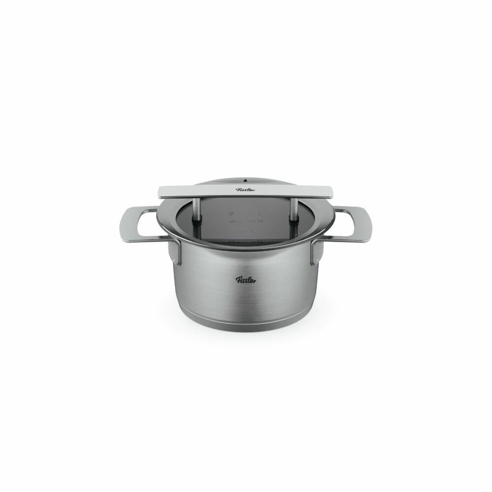 Fissler Kochtopf Phi Collection, Edelstahl 18/10, Silbern, 16 cm, 016-113-16-000