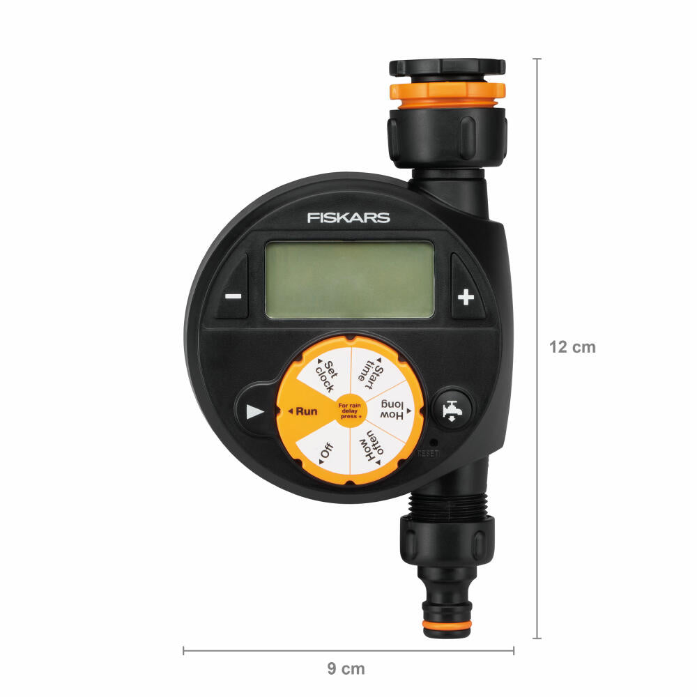 Fiskars Zeitschaltuhr / Timer mit 1 Ausgang, Schlauchtimer, Wasseruhr, 1054791