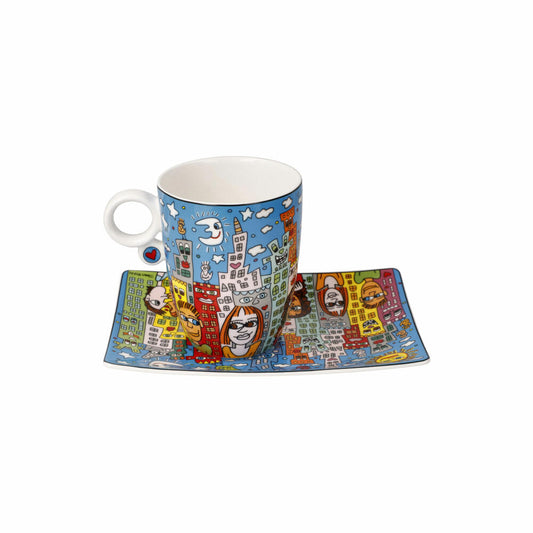 Goebel Künstlertasse James Rizzi - Summer in the City, Fine Bone China, Bunt, 0.4 L, 26102791