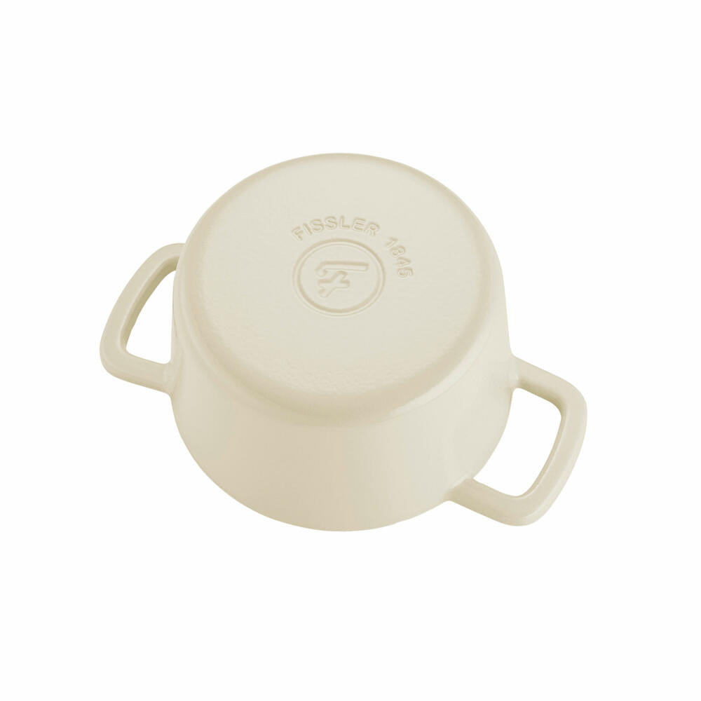 Fissler roaster Moments Collection, pot, cast iron, ivory white, 20 cm, 064-500-20-000