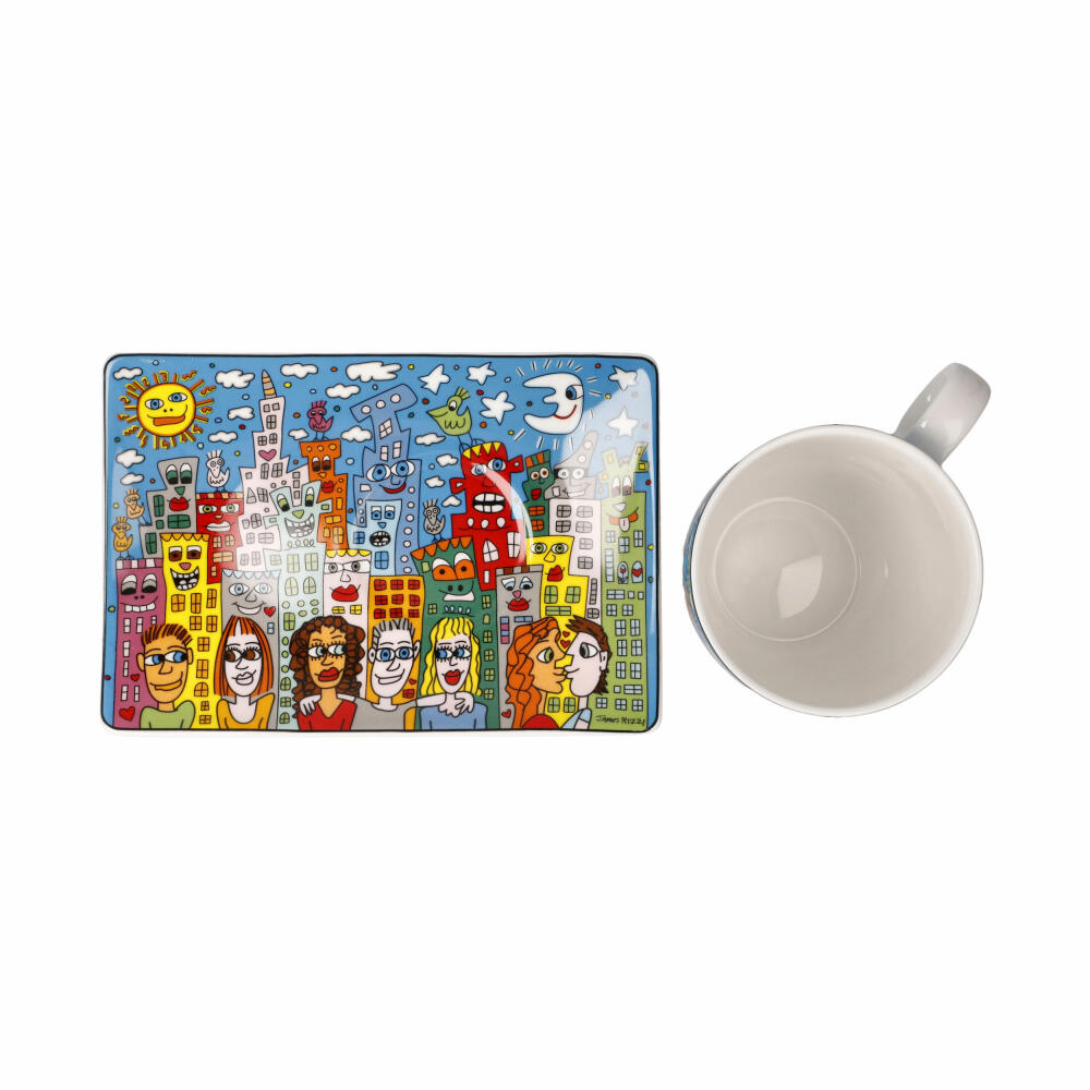 Goebel Künstlertasse James Rizzi - Summer in the City, Fine Bone China, Bunt, 0.4 L, 26102791