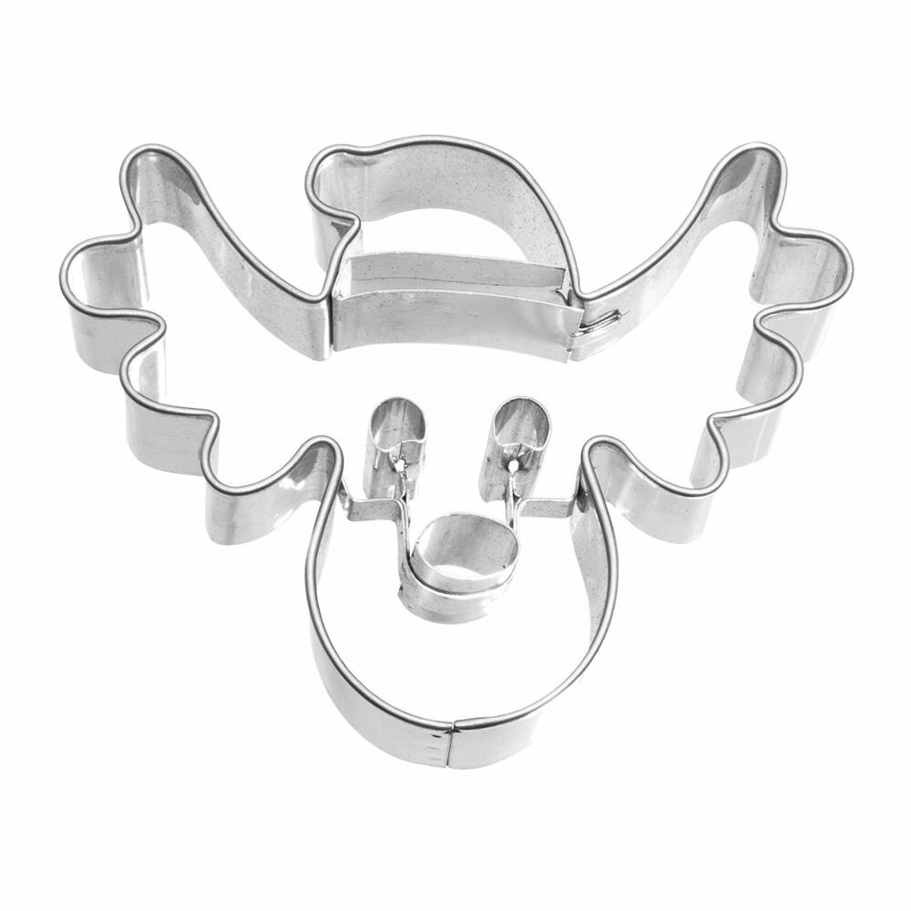 Birkmann Reindeer Head Cookie Cutter, Cookie Cutter, Cookie Mold, Biscuit, Stainless Steel, 8 cm, 191563