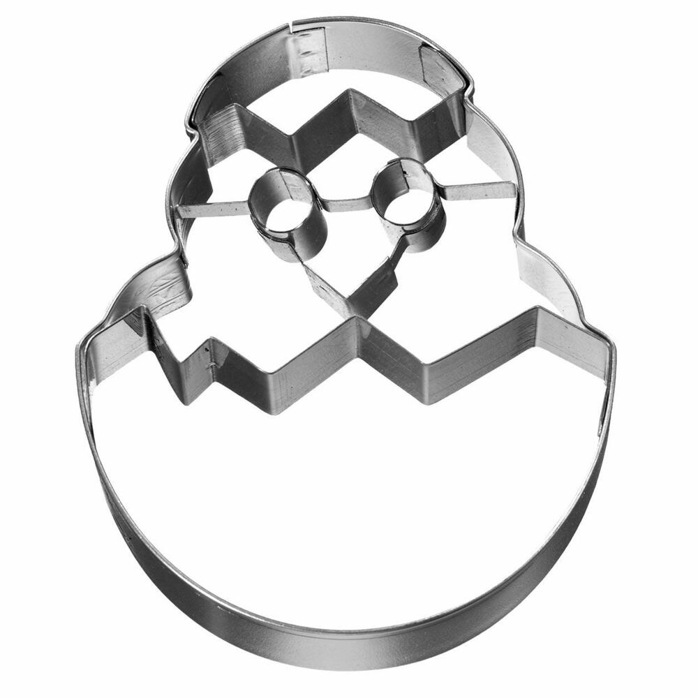 Birkmann Ausstechform Küken im Ei, Ausstecher, Plätzchenform, Keks, Plätzchen, Edelstahl, 7.5 cm, 197466