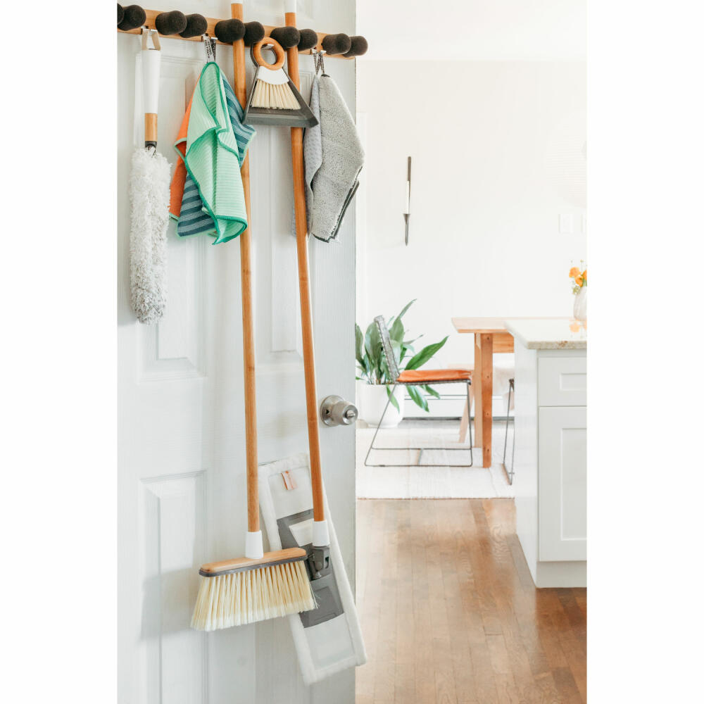 Full Circle Home Kehrset Tiny Team, Kehrschaufel und Handfeger, Bambus, Recycling-Kunststoff, Weiß, FC14608W