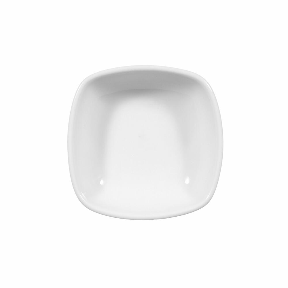 Seltmann Weiden Lido Dip Bowl Low Square, Snack Bowl, Dip Bowl, Bowl, Porcelain, White, 65 ml, 001.764553