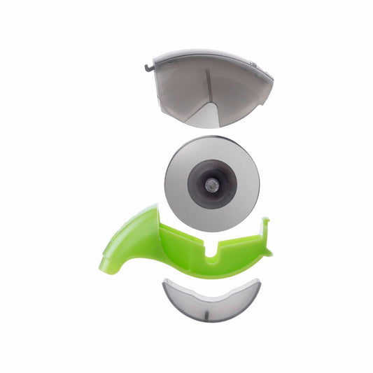 Fackelmann Kräuterroller mit Abstreifer, Kräuterschneider, PP, Edelstahl, grün, 9 cm, 47097